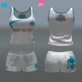 OLYMPIQUE de Marseille - female top + shorts (MESH)