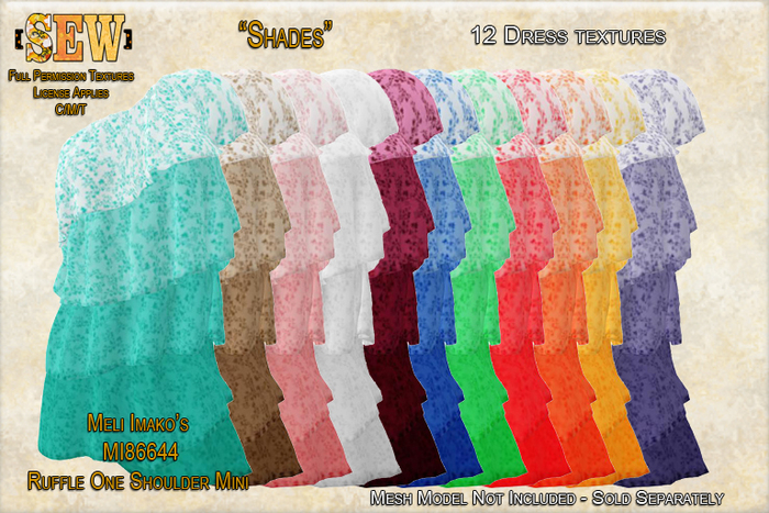 [SEW] FP Tex MI86644 Ruffle One Shoulder Mini 