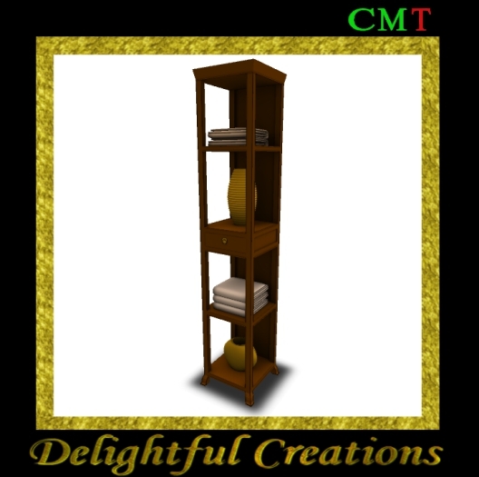 Tall Wooden Shelf Display Cabinet