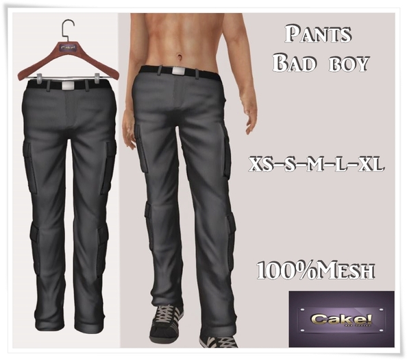 CaKe!- Pants Bad Boy-Mesh-Dark Grey