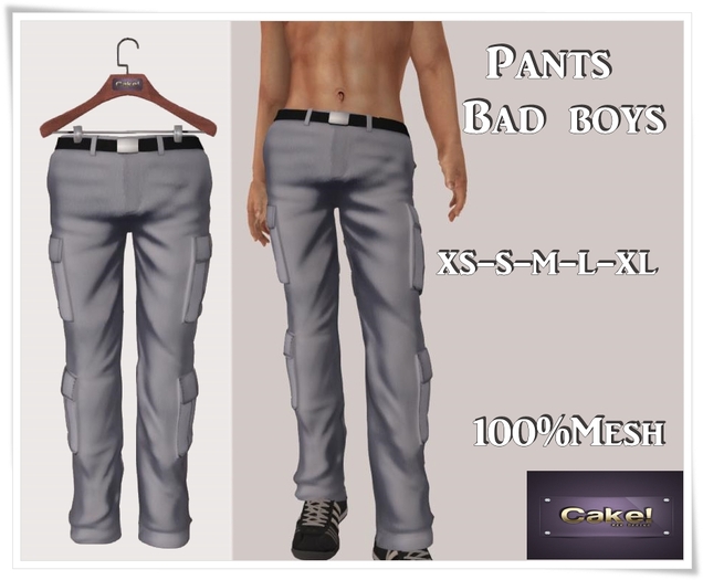 CaKe!- Pants Bad Boy-Mesh-Grey
