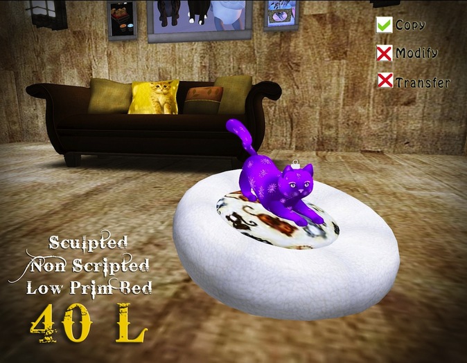 KA White Pet Bed