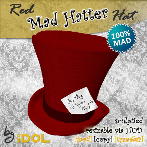 iDOL Mad Hatter Hat - Red