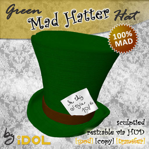 iDOL Mad Hatter Hat - Green
