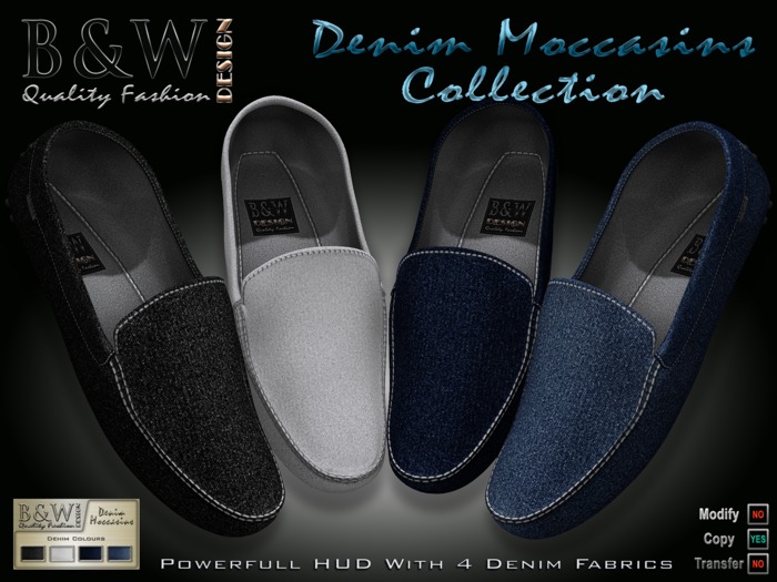 ***bw-003 B&W - Moccasin Mesh (BLACK)