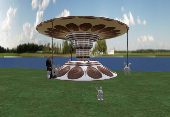  Merry Go Round Easter Bunny Fun Carousel Fairground Ride