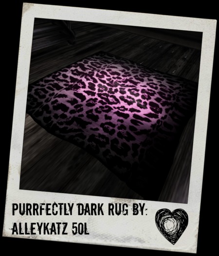 Purrfectly Dark Rug by Alleykatz - BOXED