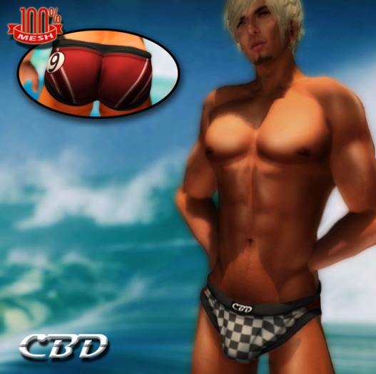 CBD - Light Blue Mesh Swimwear
