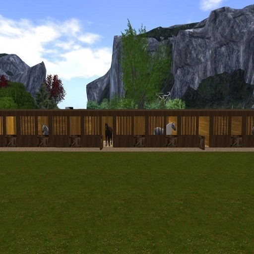 Wooden barn with nine corals (box)