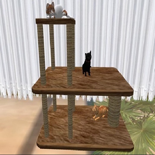 cat tree house type 2 brown (box)