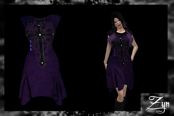 Zyn ~ Gothic Jewel Cross Dress ~ Purple
