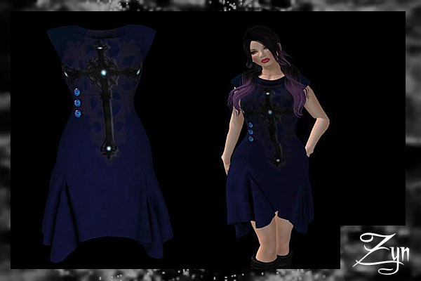 Zyn ~ Gothic Jewel Cross Dress ~ Blue