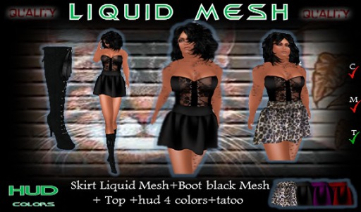 Azura Skirt Liquid Mesh