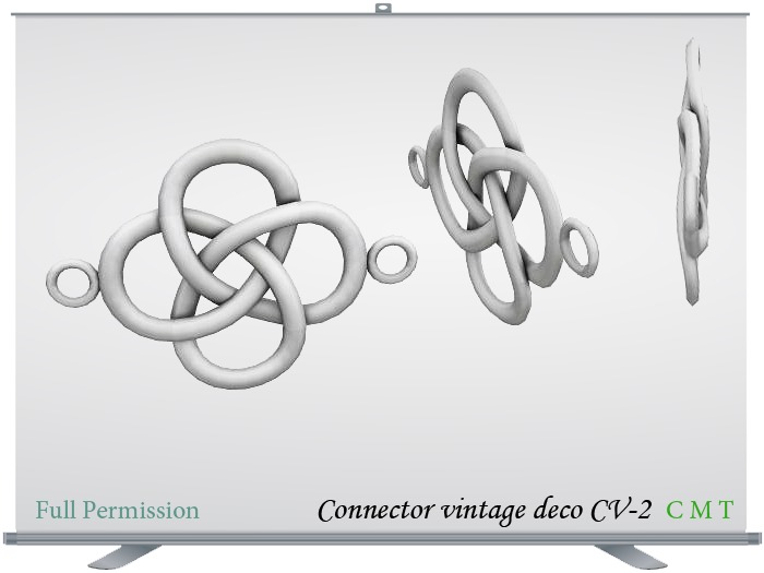 Connector vintage deco CV-2 (celtic knot) Full Permission