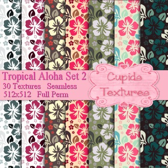 Second Life Marketplace - *Cupids Textures * 30 TROPICAL ALOHA SET 2