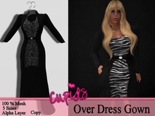 Mesh OverDress Gown Wild Zebra