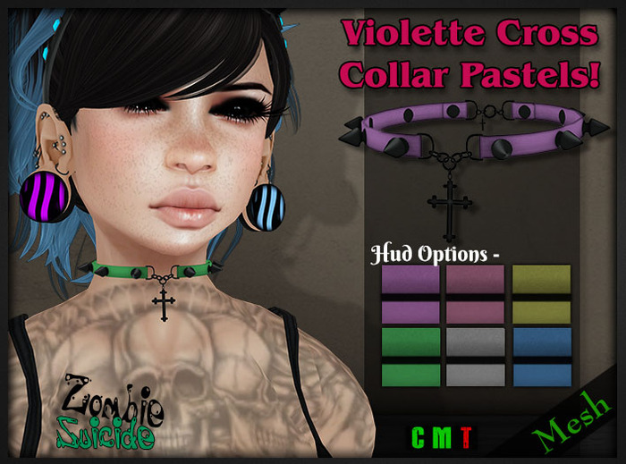 :Z.S: Violette Collar Cross - Pastel