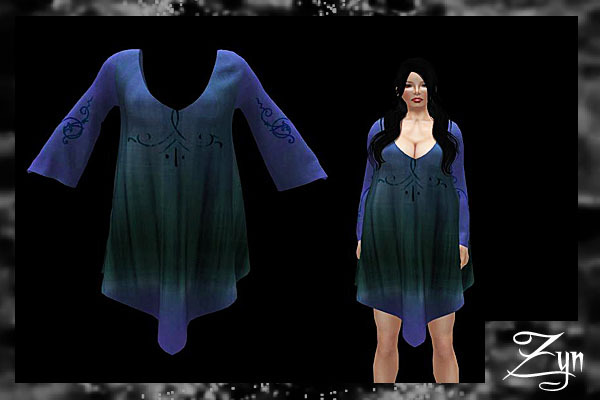 Zyn ~ Ren Faire Dress ~ Aqua