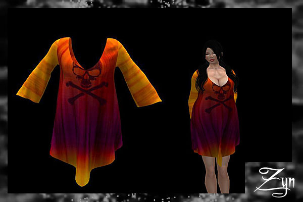 Zyn ~ Boho Skull Dress ~ Aqua