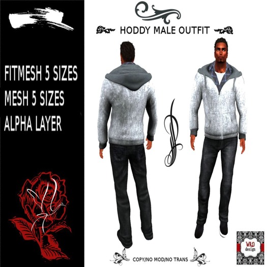 HOODY MALE SET FIT/MESH MESH