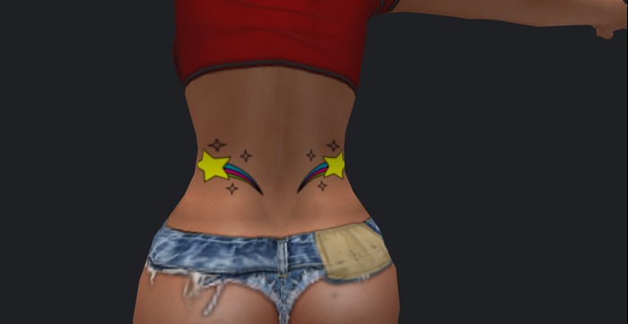 Shooting star Back tattoo