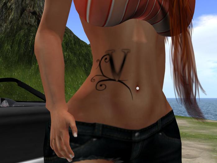 Second Life Marketplace A Tribal Tattoo Letter V