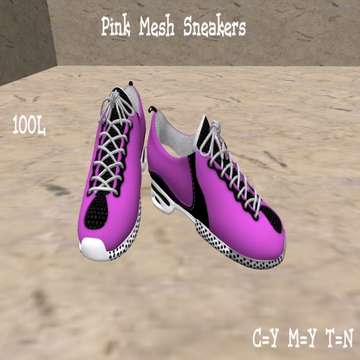 Pink Mesh Sneakers      B