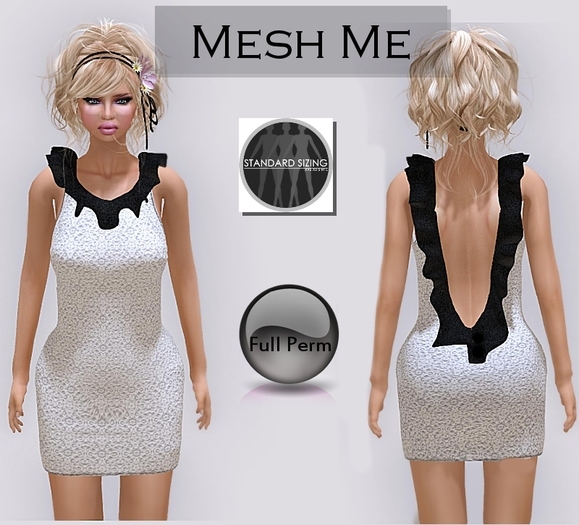 Mesh Me-Mesh Ruffle dress Full Perm