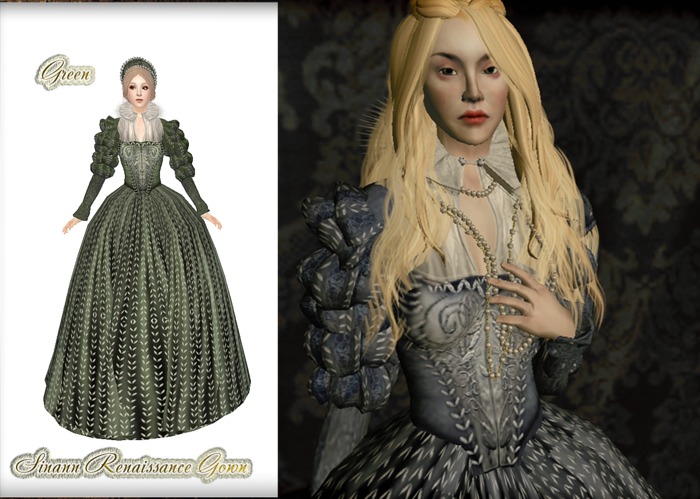Sinann -Renaissance Gown- Green