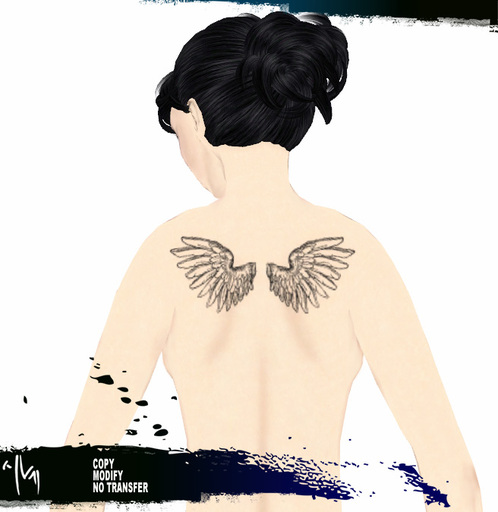 -AVM- Tattoo : Wings Back Tattoo - TCD1-24