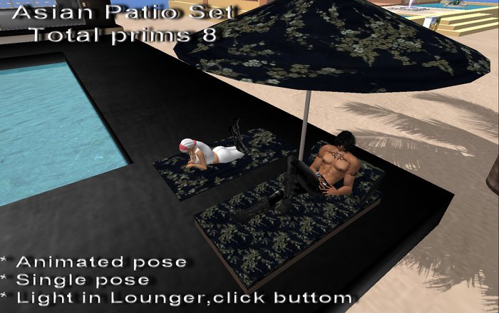 Patio Set  Asian  Totally  8 prims