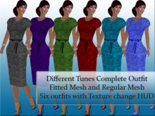 Different Tunes 6 Complete Outfits Fitted Mesh and Regular Mesh  Demo