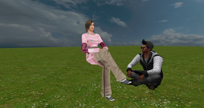 mesh woman 7 sitting