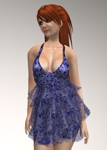 Frilled Sheer Mini Dress/lavender