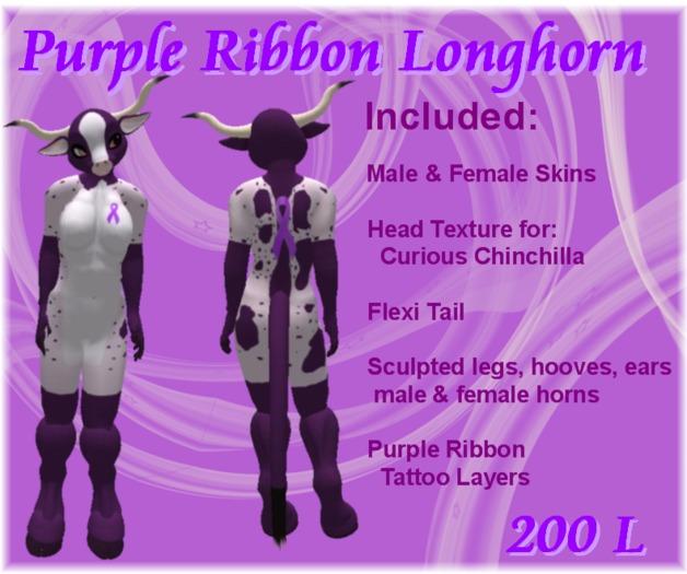 Purple Ribbon Cow [retired]