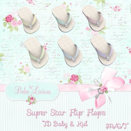 ~Bebe'Licious~ Super Star Flip Flops - Pink
