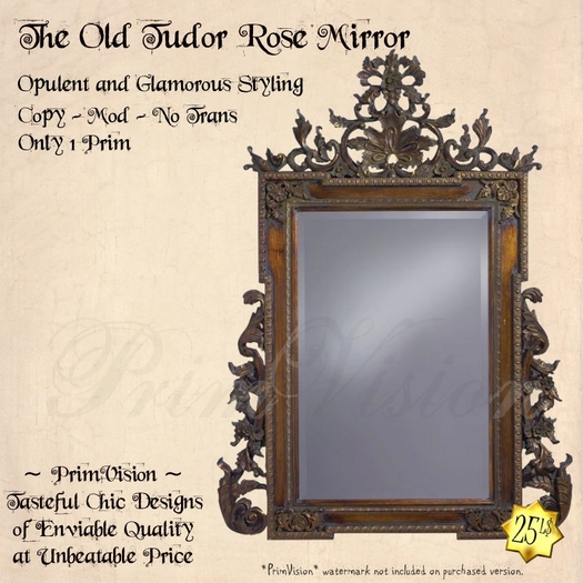 *PRIMVISION* The Old Tudor Rose Mirror