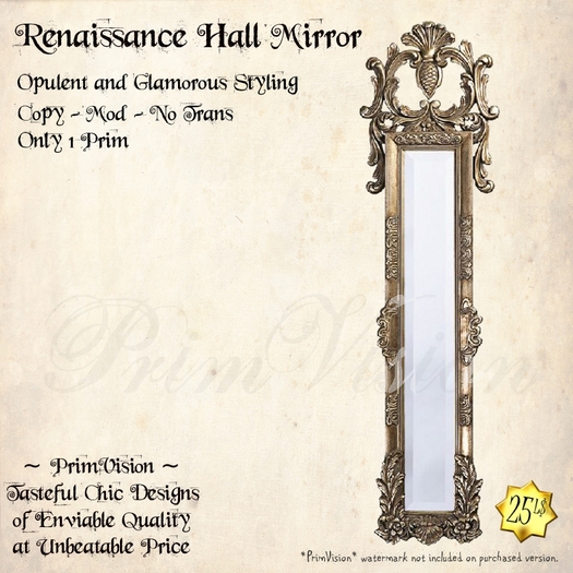 *PV* Renaissance Hall Mirror