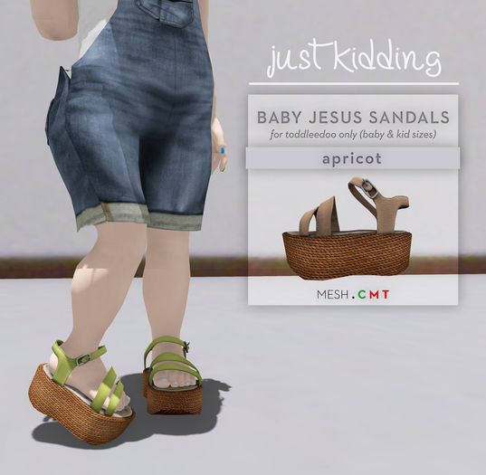 jk: baby jesus platform sandals - apricot