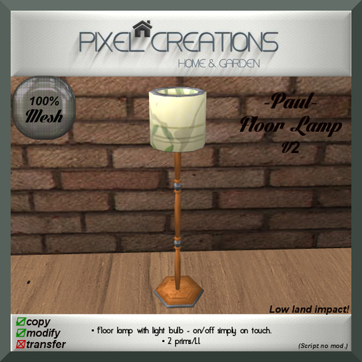 [PC] PAUL - FLOOR LAMP V2 (Mesh)(Boxed)