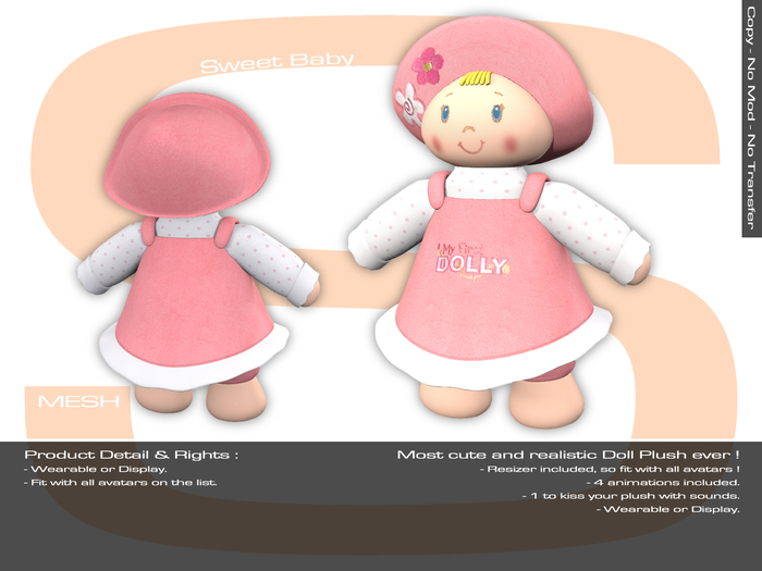 Sweet Baby - My First Doll Plush Mesh