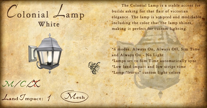 Colonial Lamp - Black