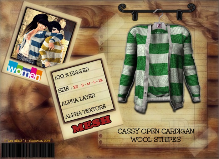 DEMO [ L*S*B ] Open Cardigan Solid Color