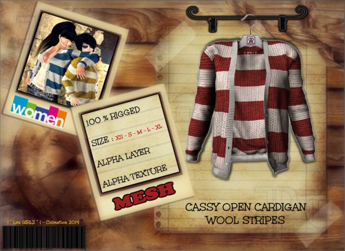 DEMO [ L*S*B ] Open Cardigan Solid Color