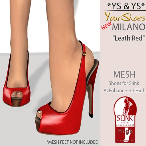 *YS&YS* Milano Slingbacks Leather Red