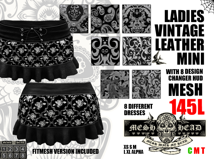 Mesh Head - Ladies Biker Babe Leather Jacket - All Sizes