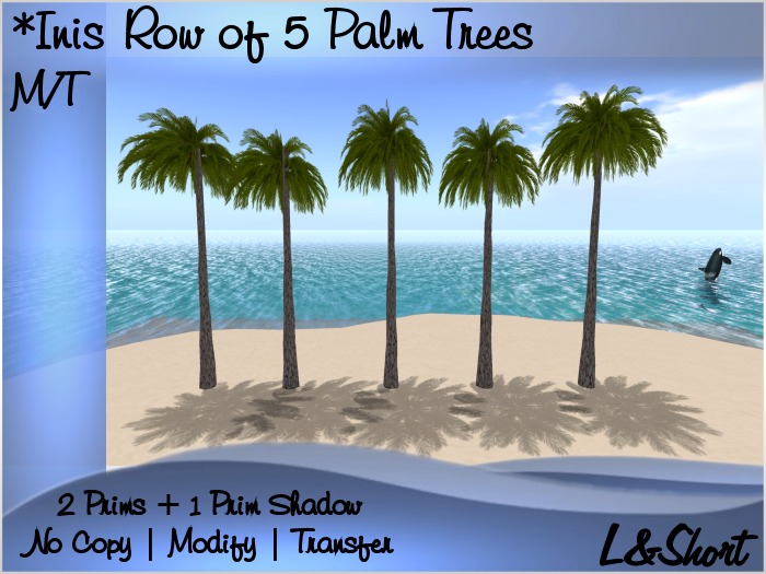 *Inis Row of 5 Palms Trees Group-2 Prims-M/T Promo Price!!