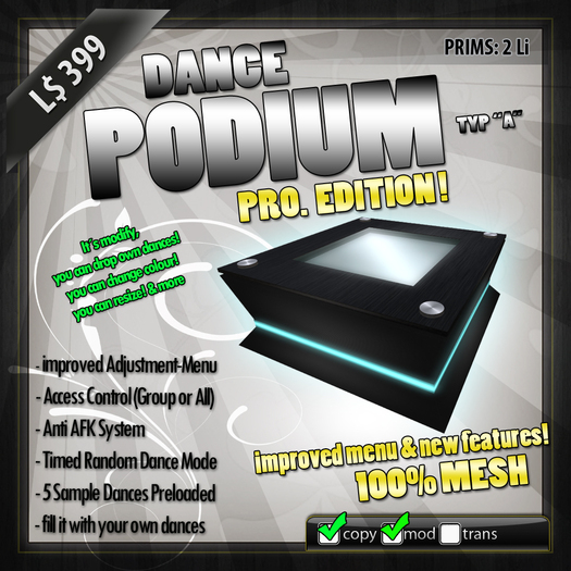 [T.eSign] Mesh Dance Podium A-PRO copy