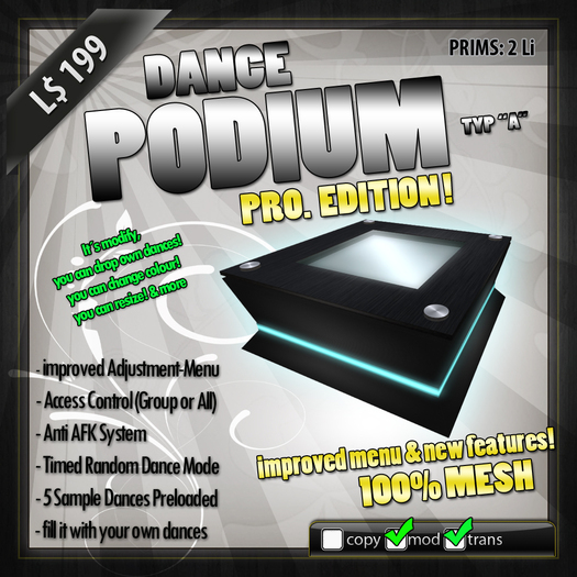 [T.eSign] Mesh Dance Podium A-PRO transfer