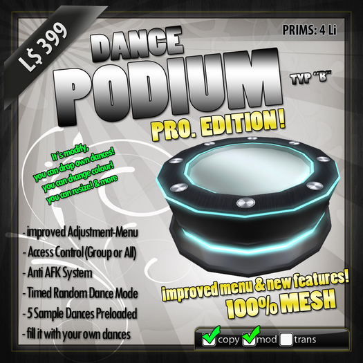 [T.eSign] Mesh Dance Podium B-PRO copy 